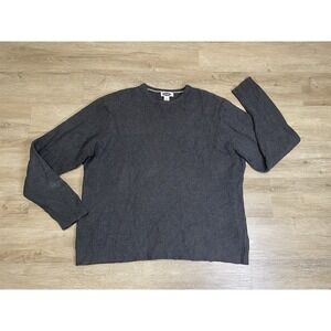 Old Navy Women's Sz 2XL Long Sleeve Rib Knit Crew Neck Sweater Heather Gray